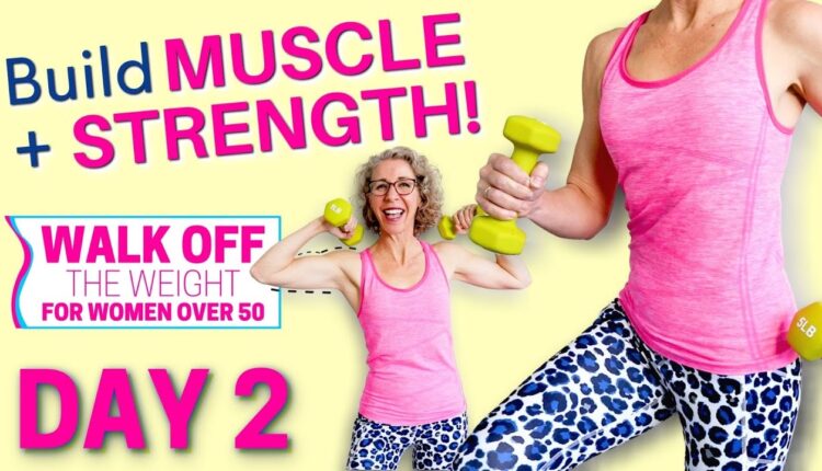 Walk STRONG!  Toning Workout (with hand weights) 🦶 WALK Off the Weight Day 2