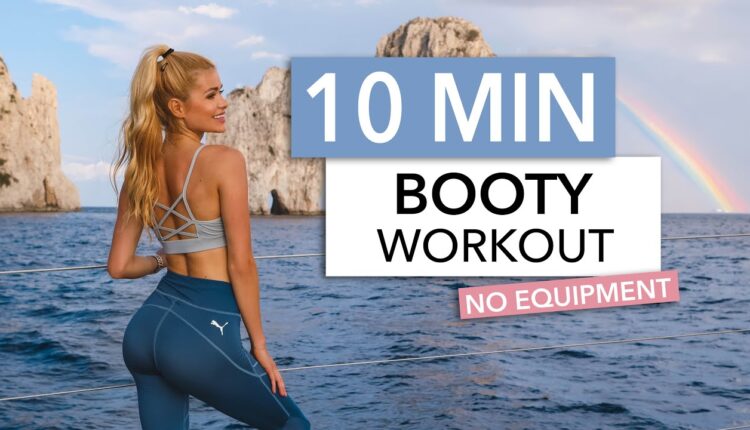 10 MIN BOOTY WORKOUT - training for a bubble butt, NO JUMPS / No Equipment I Pamela Reif