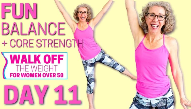 Better BALANCE! Fun WALKING Workout for Fall Prevention + Core Strength 🦶 WALK Off the Weight Day 11