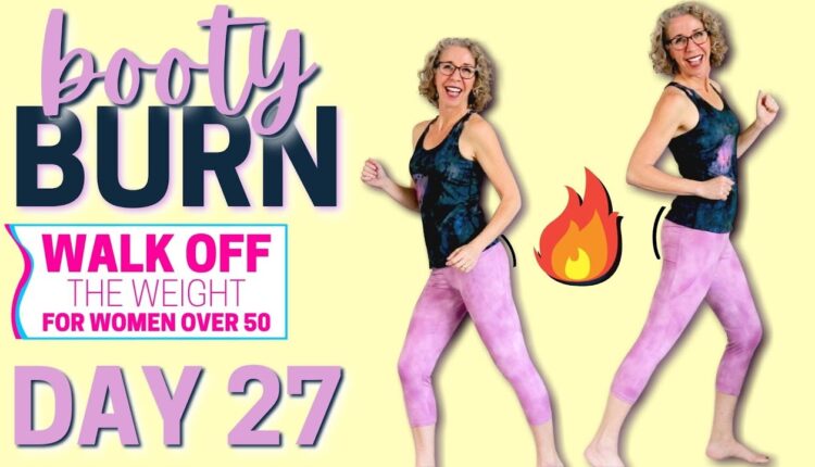 Walking BOOTY BURN!  Strengthen, Tone + Tighten Your Glutes no equipment🦶 WALK Off the Weight Day 27