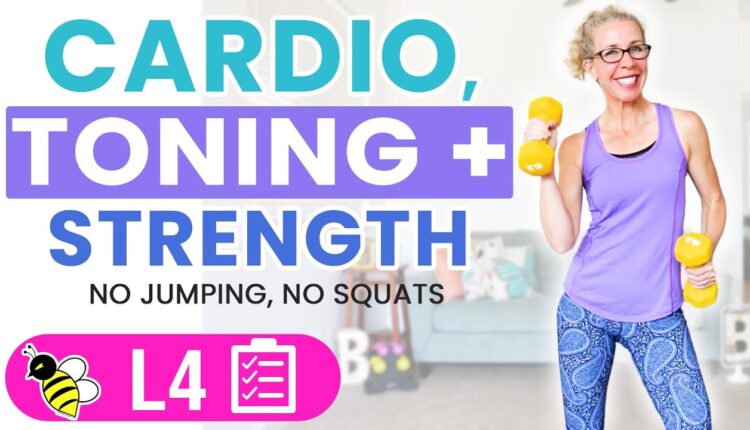35 Minute Low Impact Cardio, Toning + Strength Workout 🔥 Burn 250 Calories