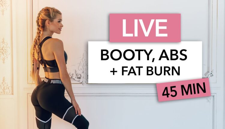 45 MIN BOOTY, ABS + FAT BURN -  intense combo for the ultimate burn I LIVE Workout I Pamela Reif