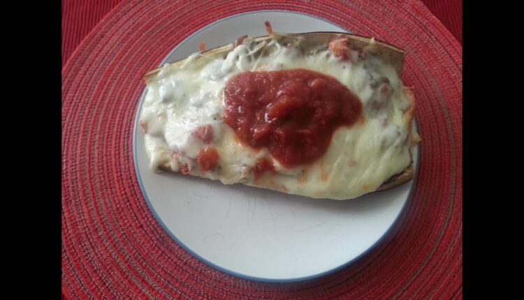 Cheesy Stuffed Eggplant Recipe for Lean & Green Meal on Medifast Take Shape for Life