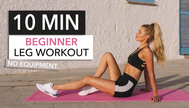 10 MIN BEGINNER LEG WORKOUT .. with breaks! Booty, Thighs & Hamstrings / No Equipment I Pamela Reif
