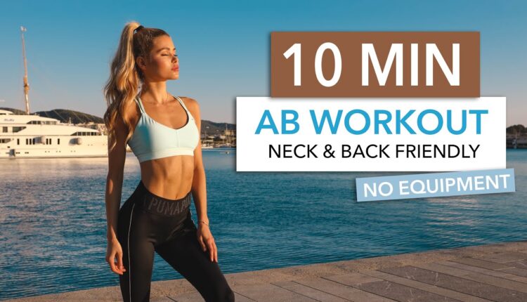 10 MIN AB WORKOUT - Back & Neck Friendly / No Equipment I Pamela Reif