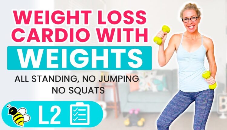WEIGHT LOSS CARDIO with WEIGHTS, 25 minute low impact workout 🔥 Burn 200 calories