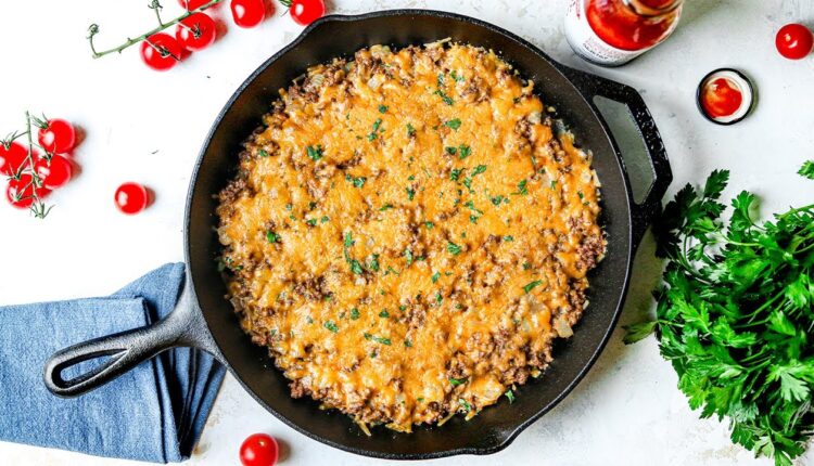 Easy KETO Cheeseburger Casserole Recipe | Low Carb Keto Dinner Recipes With Ground Beef