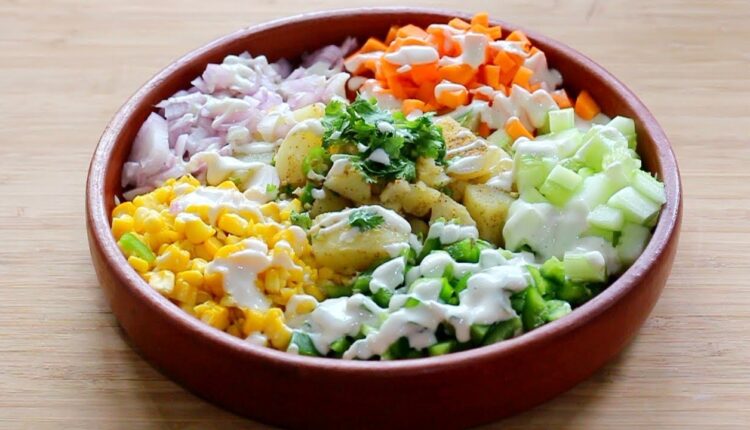 Weight Loss Salad Recipe For Lunch - Diet Plan To Lose Weight Fast -Indian Veg Meal | Skinny Recipes