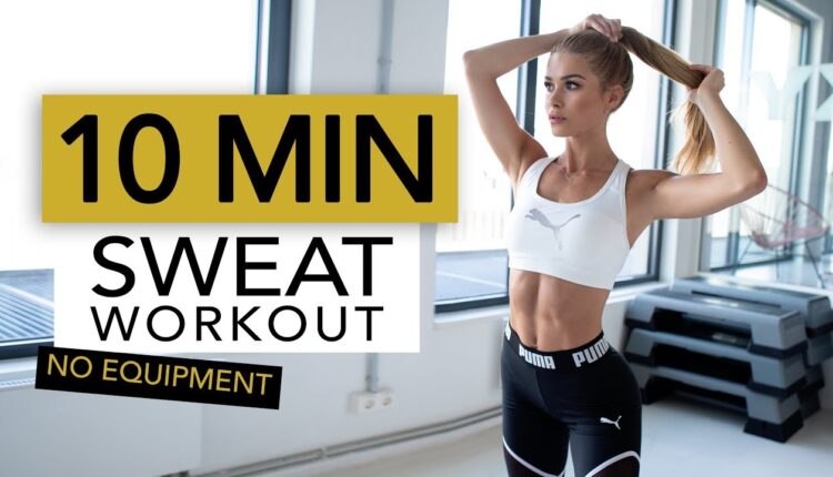 10 MIN SWEAT WORKOUT | Full Body Sweat for Fat Burning  // No Equipment | Pamela Reif