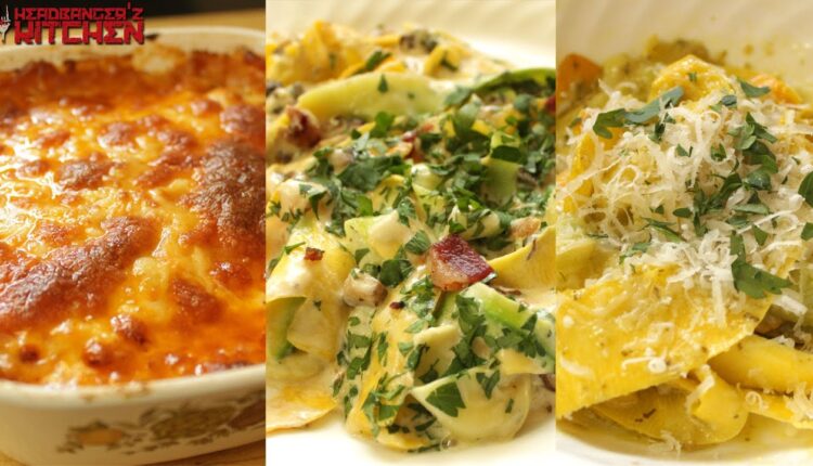 Zucchini Spaghetti Pasta | 3 Different Ways | Keto Recipes | Headbanger's Kitchen