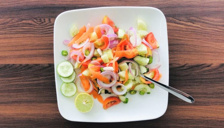 Cucumber carrot and tomato salad | Easy and healthy home made recipes | Food Book Recipes