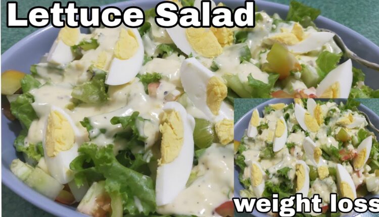 Lettuce Salad Recipes|how to make easy and healthy salad weight loss salad  #howto #lettucesalad