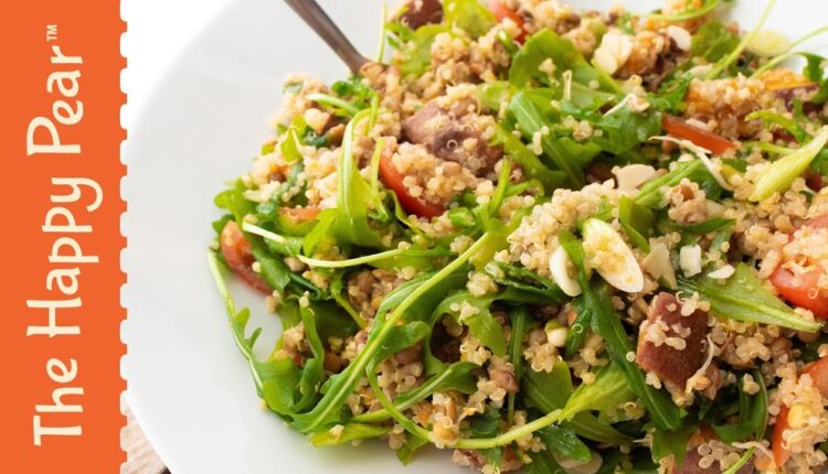 HIGH PROTEIN SALAD AND DRESSING | THE HAPPY PEAR