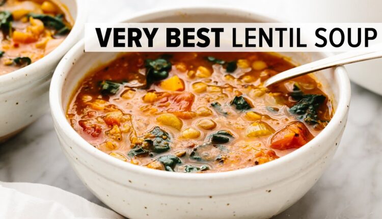 VERY BEST LENTIL SOUP | vegetarian one-pot lentil soup recipe