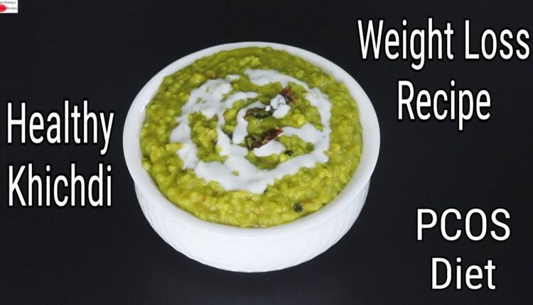 High Protein Palak Khichdi Recipe - Weight Loss - PCOS Diet Recipes To Lose Weight | Skinny Recipes